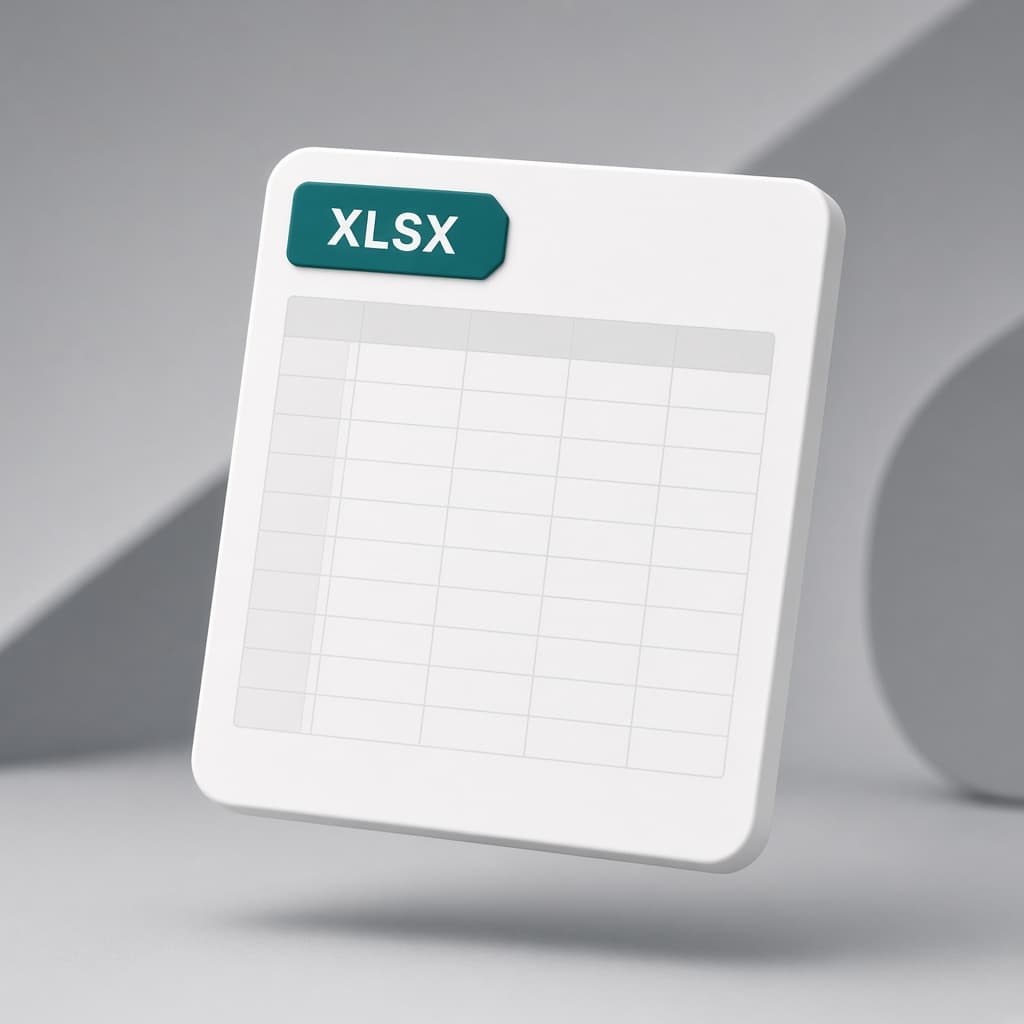 XLSX spreadsheet file card